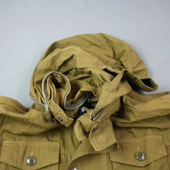 J. Crew M-65 Style Military Field Jacket in OD Green w/ built-in hood. - Picture 8 of 13